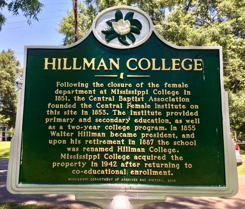 Hillman College Marker image. Click for full size.