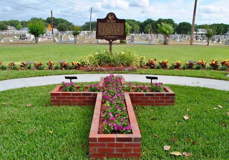 Socrum Marker and Prayer Garden image. Click for full size.