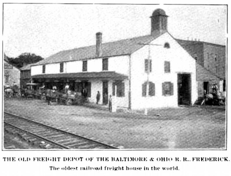 Old Freight Depot of the Baltimore & Ohio R.R. Frederick image. Click for full size.