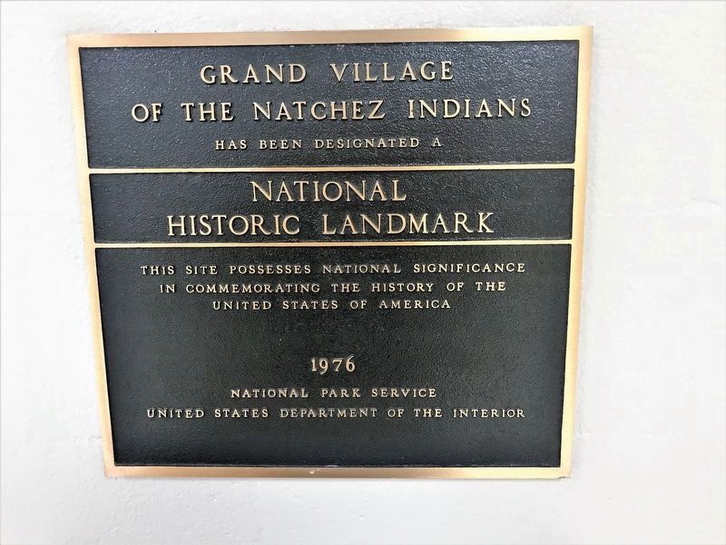 Grand Village of the Natchez Indians NHL Marker image. Click for full size.