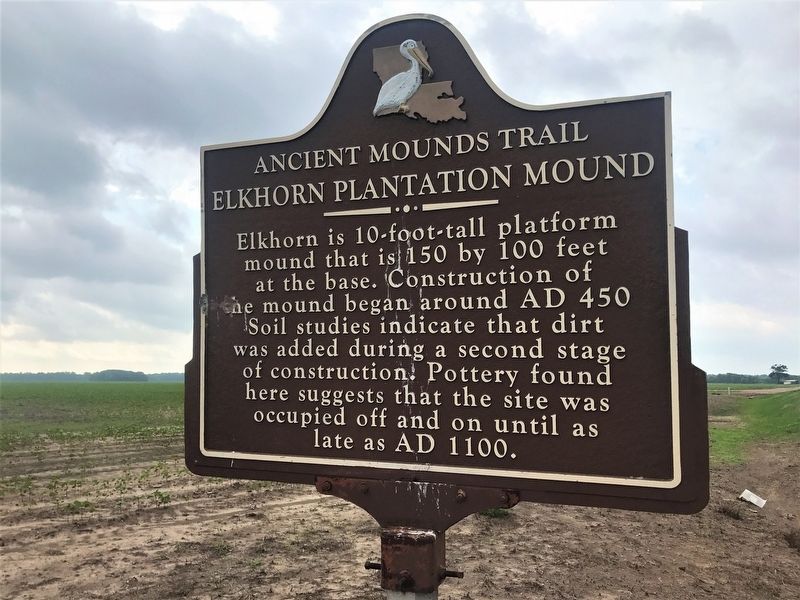 Elkhorn Plantation Mound Marker image. Click for full size.