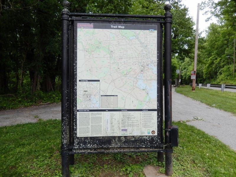 Gwynns Falls Trail Marker-Reverse side image. Click for full size.