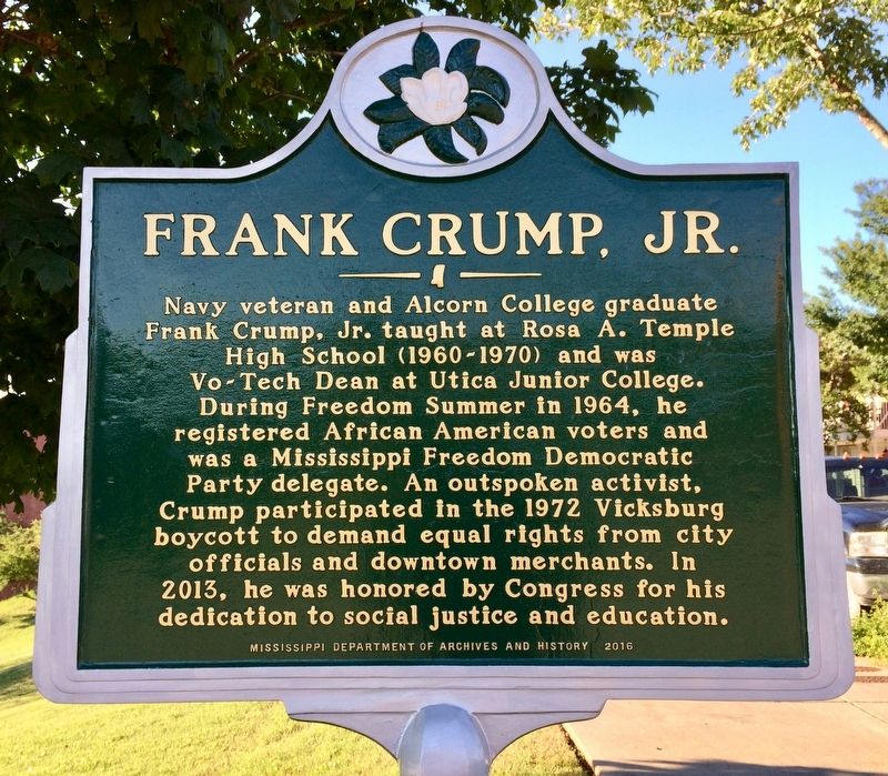 Frank Crump, Jr. Marker. Click for full size. Frank Crump, Jr. Marker image. Click for full size.