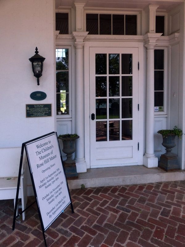 Rose Hill Manor Marker. Click for full size. Rose Hill Manor Marker image. Click for full size.