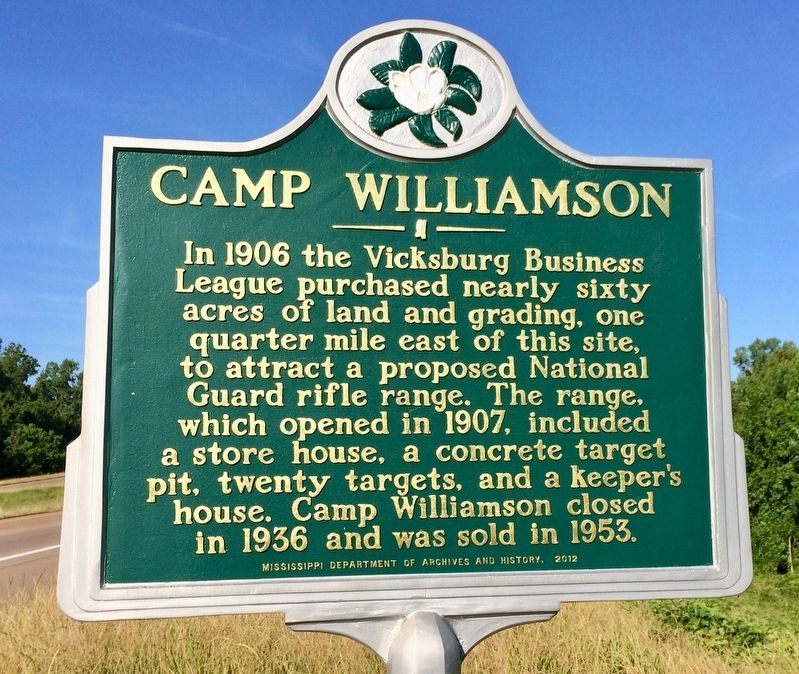 Camp Williamson Marker. Click for full size. Camp Williamson Marker image. Click for full size.