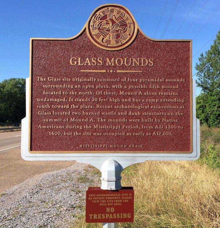 Glass Mounds Marker (Front). Click for full size. Glass Mounds Marker (Front) image. Click for full size.