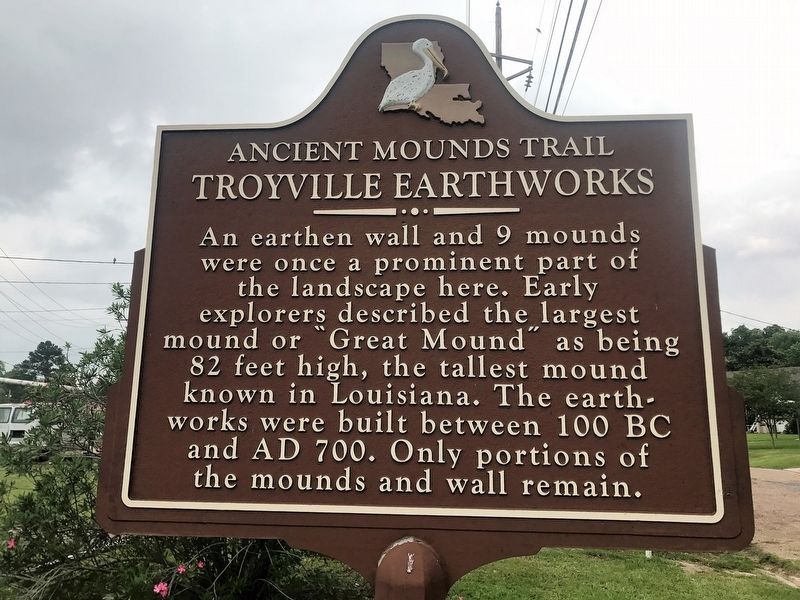 Troyville Earthworks Marker image. Click for full size.