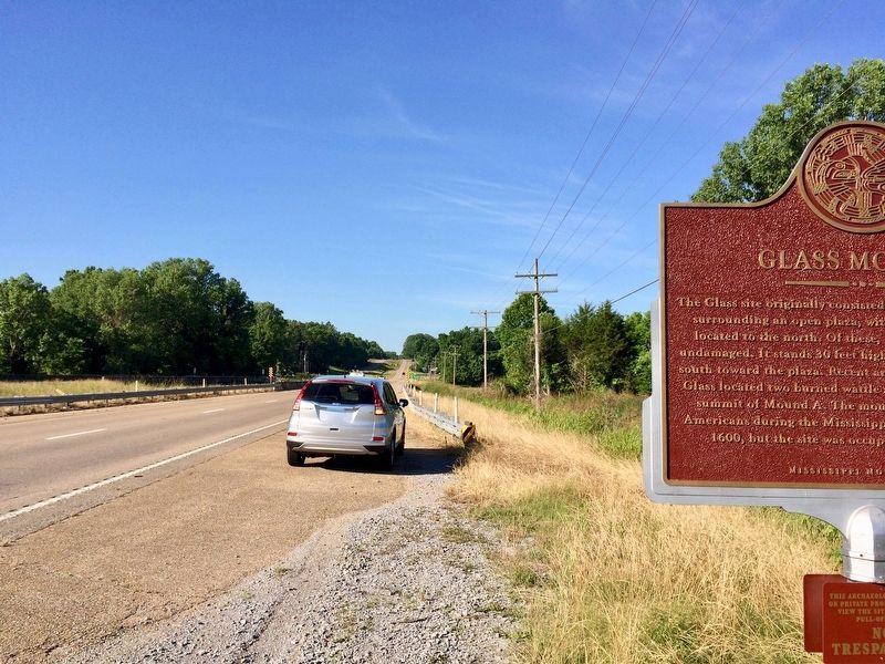 View of marker looking south on U.S. Highway 61.. Click for full size. View of marker looking south on U.S. Highway 61. image. Click for full size.