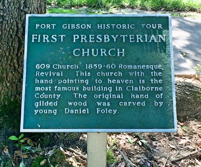 Another marker of the church, part of the Port Gibson Historic Tour. image. Click for full size.