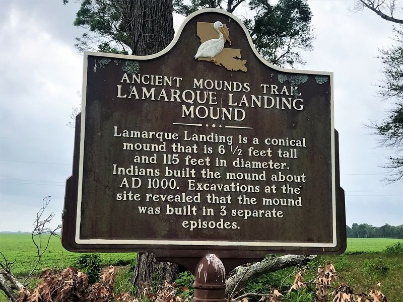 Lamarque Landing Mound Marker image. Click for full size.