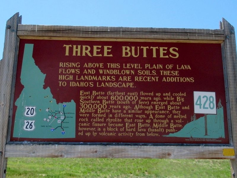Three Buttes Marker image. Click for full size.