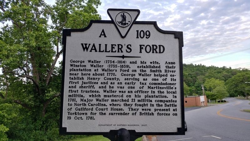 Waller's Ford Marker image. Click for full size.