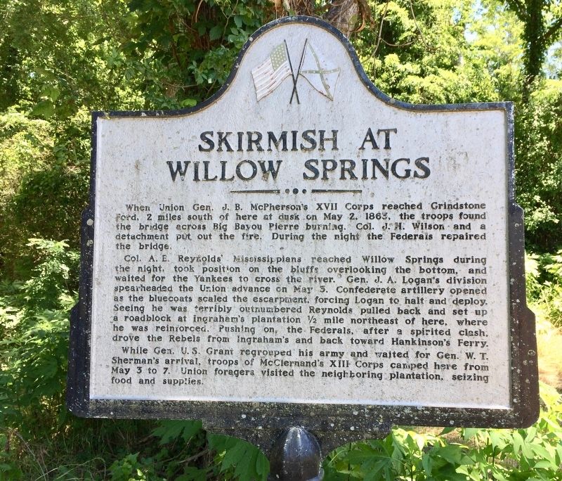 Skirmish at Willow Springs Marker. Click for full size. Skirmish at Willow Springs Marker image. Click for full size.