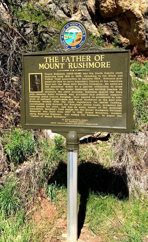 The Father of Mount Rushmore Marker image. Click for full size.