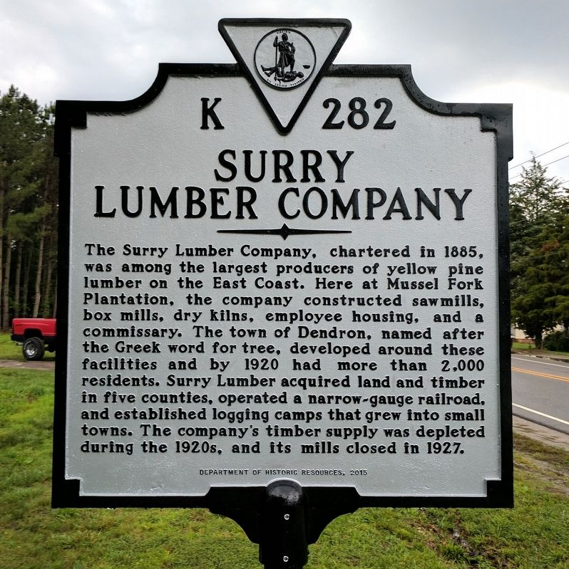 Surry Lumber Company Marker image. Click for full size.