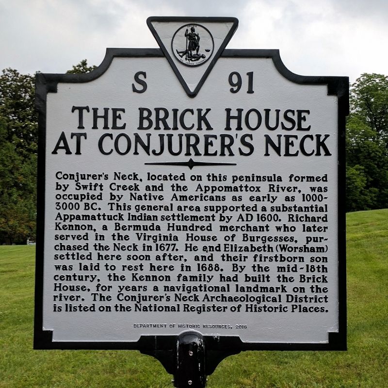 The Brick House At Conjurer's Neck Marker image. Click for full size.
