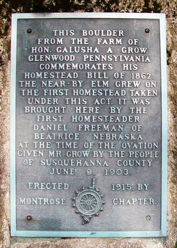 Homestead Bill of 1862 Marker image. Click for full size.