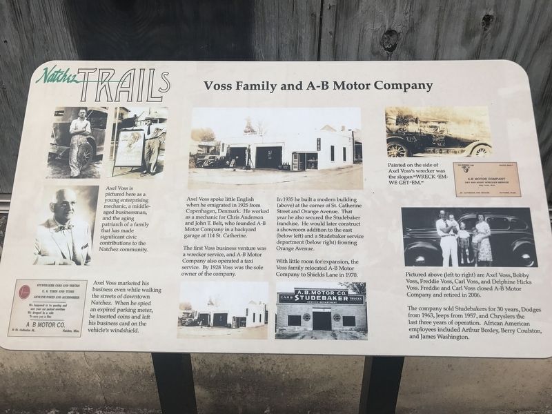 Voss Family and A-B Motor Company Marker image. Click for full size.