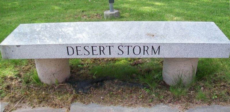 War Memorial Desert Storm Bench image. Click for full size.