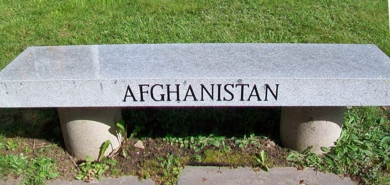 War Memorial Afghanistan Bench image. Click for full size.