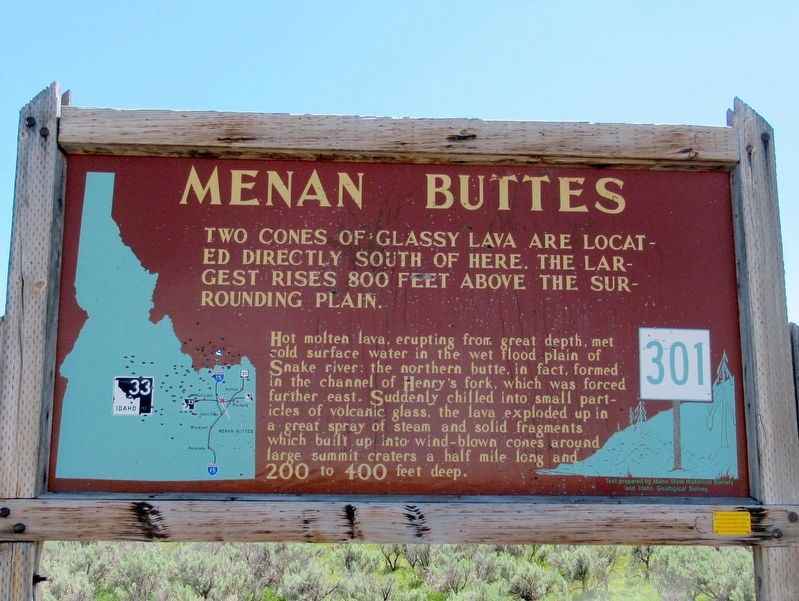 Menan Buttes Marker image. Click for full size.