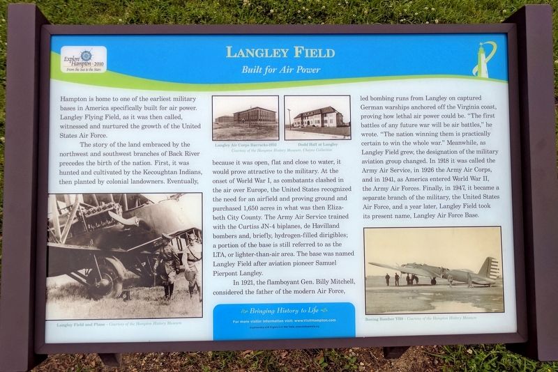 Langley Field Marker image. Click for full size.