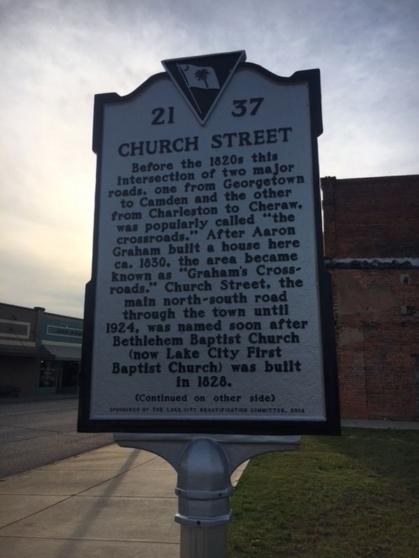 Church Street/Main Street Marker image. Click for full size.