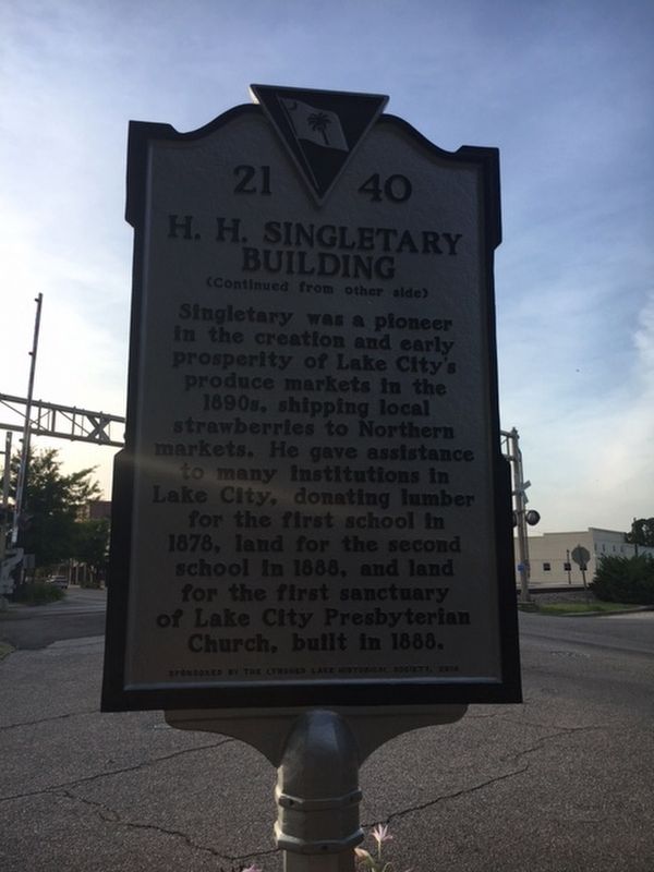 H.H. Singletary Building Marker image. Click for full size.
