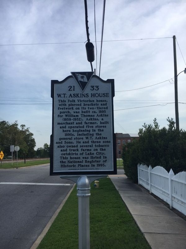 W.T. Askins House Marker image. Click for full size.