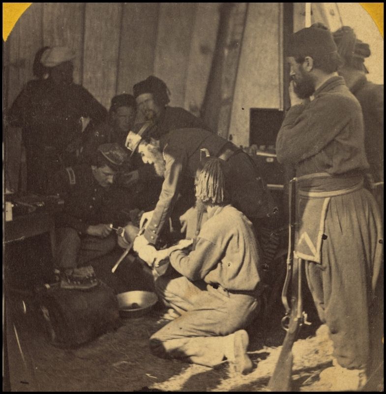 Hospital scene at Fortress Monroe, Va.. Click for full size. Hospital scene at Fortress Monroe, Va. image. Click for full size.