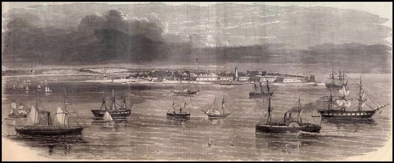 View of Fortress Monroe from the Bay image. Click for full size.