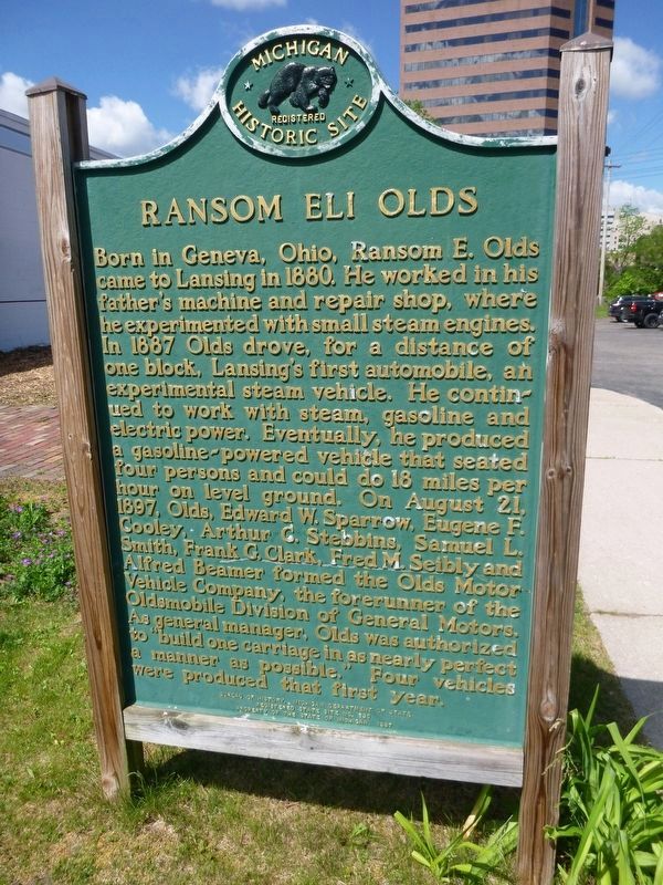 Ransom Eli Olds Marker. Click for full size. Ransom Eli Olds Marker image. Click for full size.