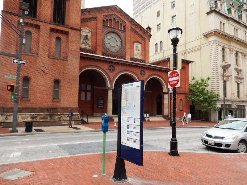 Downtown Marker-St Paul's Church in the background. Click for full size. Downtown Marker-St Paul's Church in the background image. Click for full size.