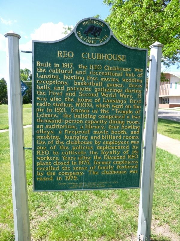REO Clubhouse Marker image. Click for full size.