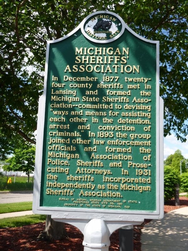 Michigan Sheriffs' Association Marker image. Click for full size.