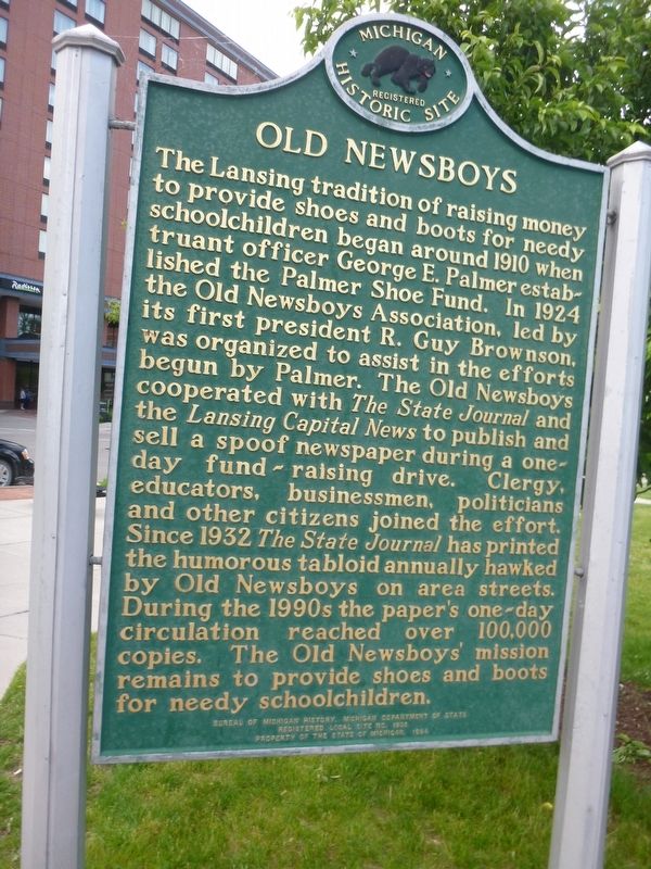 Old Newsboys Marker. Click for full size. Old Newsboys Marker image. Click for full size.
