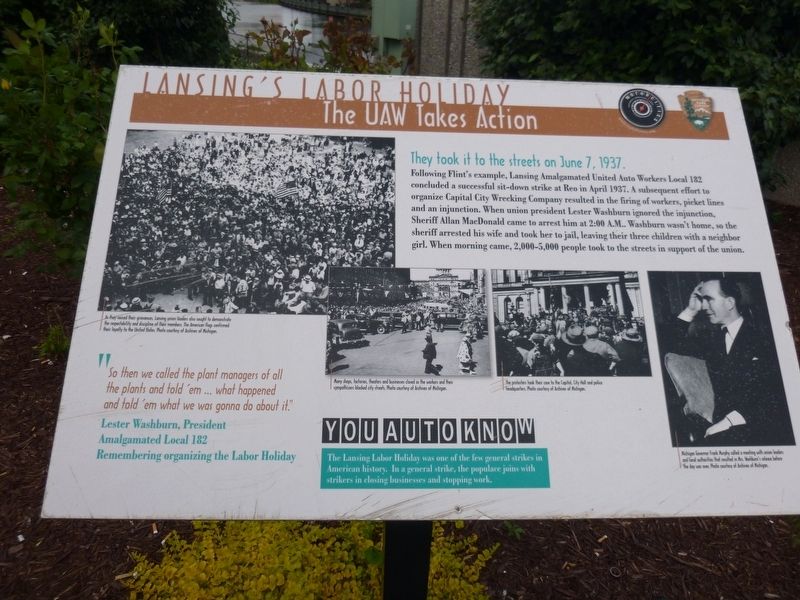 Lansing's Labor Holiday Marker image. Click for full size.