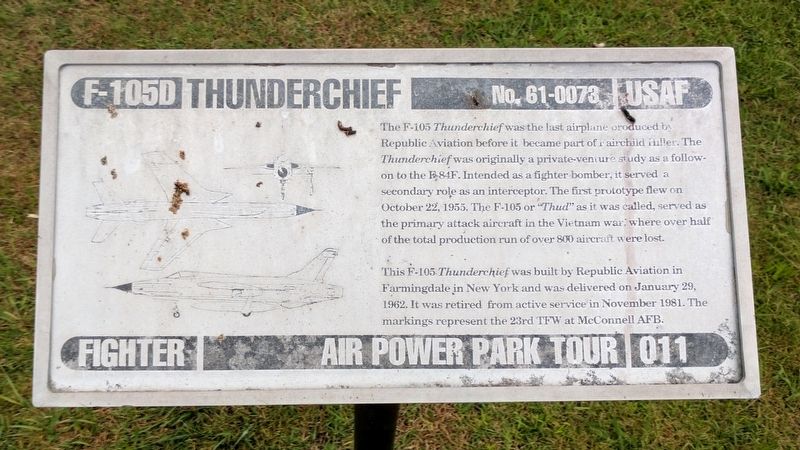 F-105D Thunderchief Marker. Click for full size. F-105D Thunderchief Marker image. Click for full size.