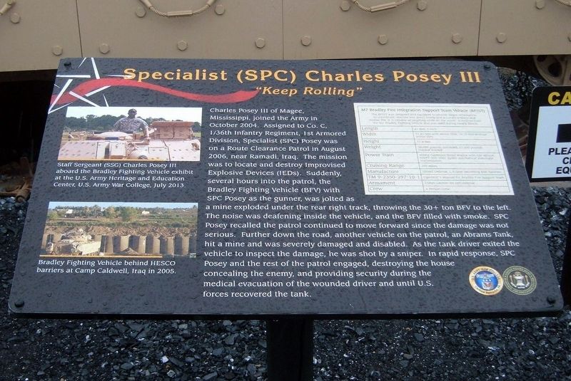Specialist (SPC) Charles Posey III Marker image. Click for full size.