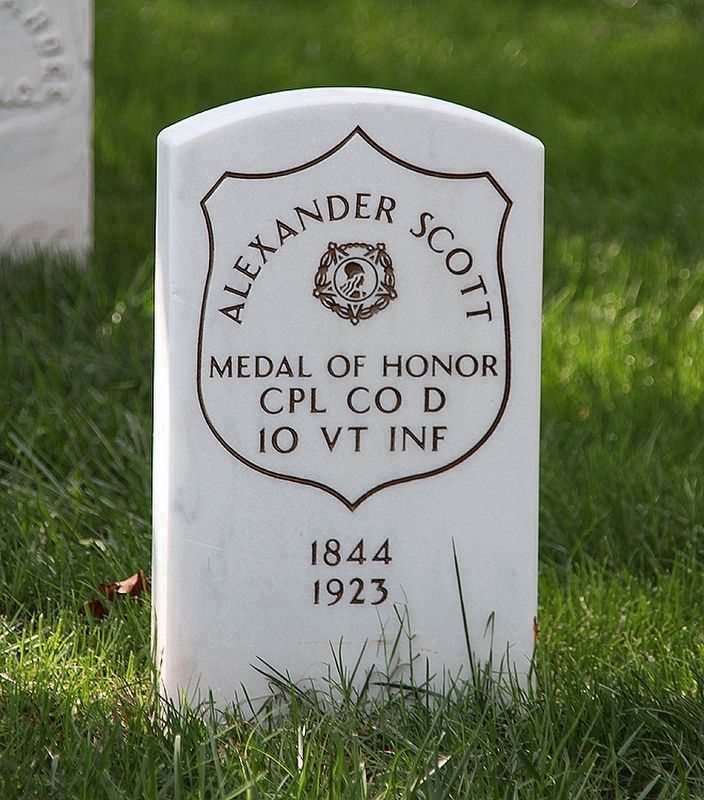 Scott's Headstone at Arlington National Cemetery image. Click for full size.