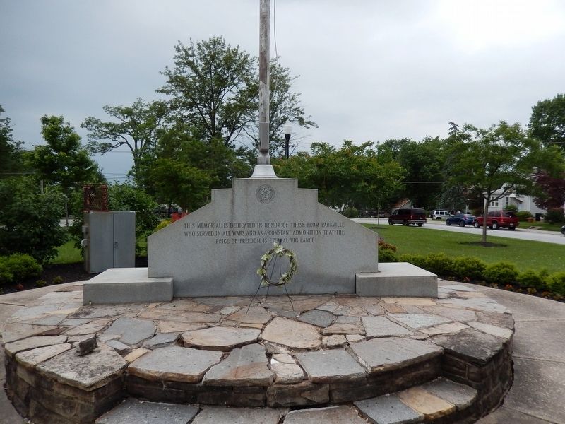 Parkville All Wars Memorial Marker-Front image. Click for full size.