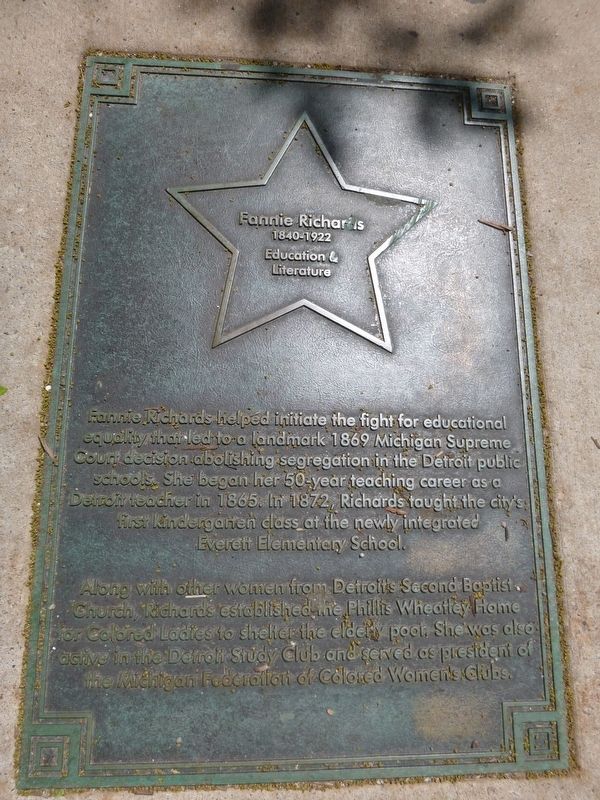 Fannie Richards Marker. Click for full size. Fannie Richards Marker image. Click for full size.