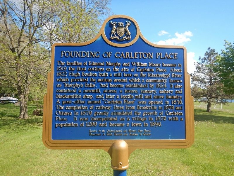 Founding of Carleton Place Marker image. Click for full size.