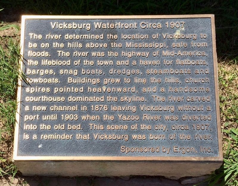 Vicksburg Waterfront Circa 1907 Marker image. Click for full size.