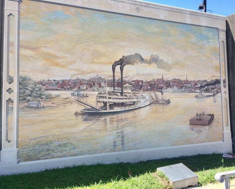 Vicksburg Waterfront Circa 1907 Mural image. Click for full size.