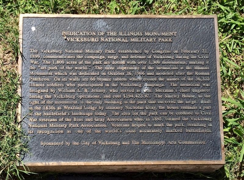 Dedication of the Illinois Monument Marker image. Click for full size.