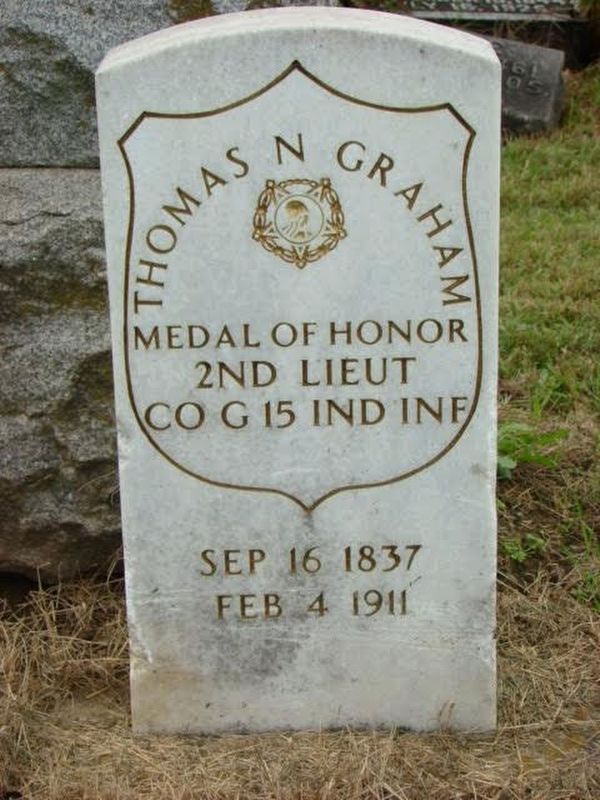 Gravestone of Lieutenant Thomas N. Graham image. Click for full size.