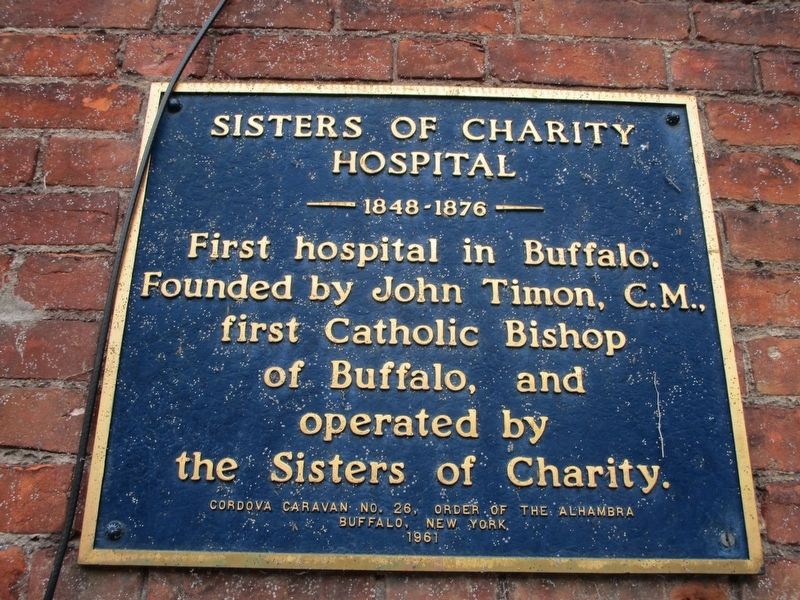 Sisters of Charity Hospital Marker. Click for full size. Sisters of Charity Hospital Marker image. Click for full size.