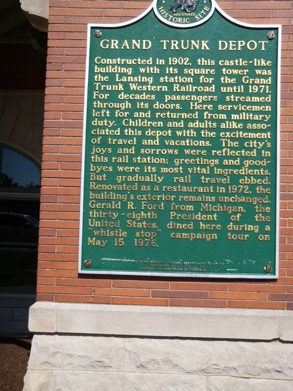 Grand Trunk Depot Marker. Click for full size. Grand Trunk Depot Marker image. Click for full size.