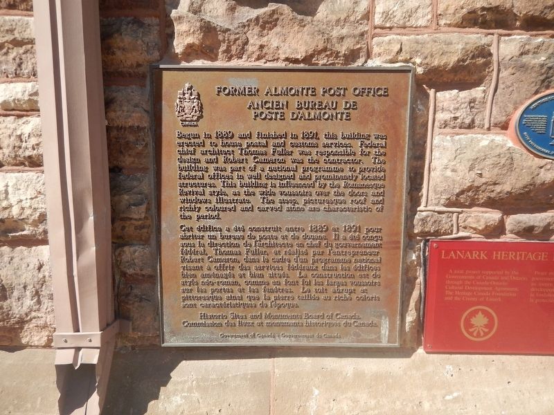 Former Almonte Post Office Marker. Click for full size. Former Almonte Post Office Marker image. Click for full size.